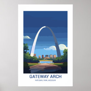 Poster Gateway Arch National Park Missouri USA