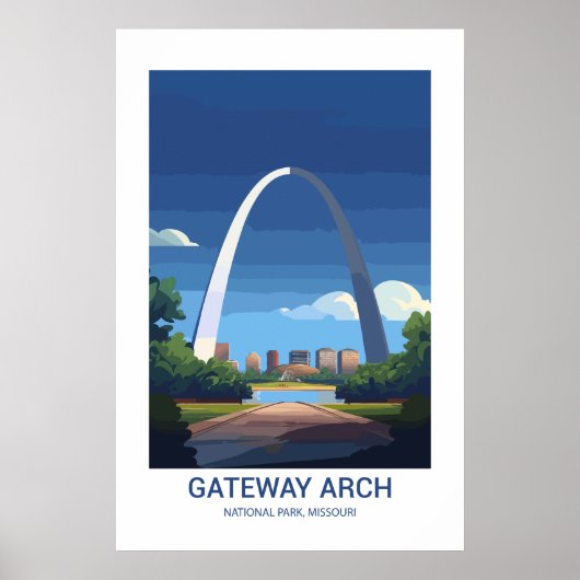Poster Gateway Arch National Park Missouri USA (Devant)