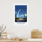 Poster Gateway Arch National Park Missouri USA (Cuisine)