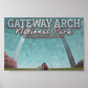 POSTER GATEWAY ARCH - ST LOUIS MISSOURI