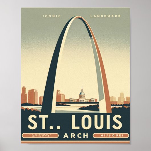 Poster Gateway Arch - St. Louis, Missouri (Devant)
