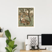 Poster Gathering Apples, de 'Travaux des Champs', engra (Bureau à domicile)
