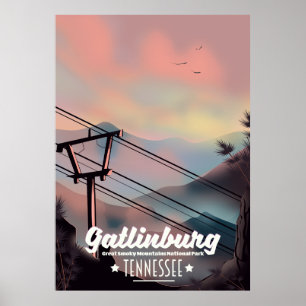 Poster Gatlinburg Grandes Montagnes Smoky Tennessee