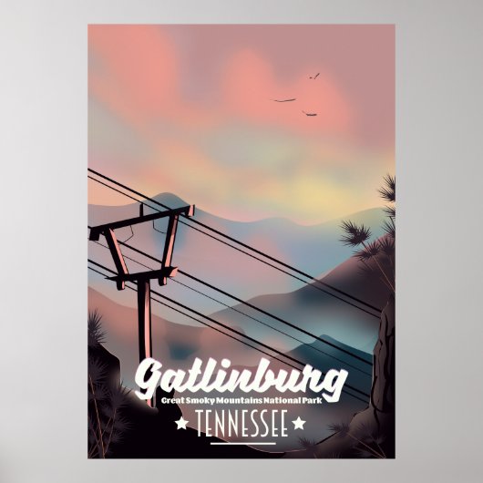 Poster Gatlinburg Great Smoky Mountains Tennessee (Devant)