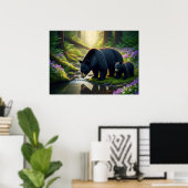 Poster Gatlinburg Smoky Mountains : Black Bear Harmony (Bureau à domicile)