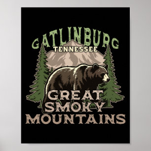 Poster Gatlinburg tennessee grandes montagnes smoky