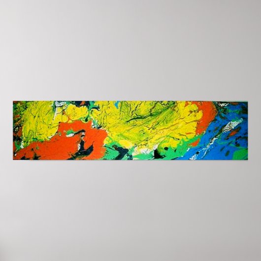 Poster Gator orange avec un afro jaune (Devant)