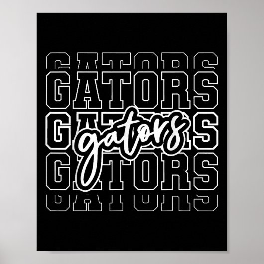 Poster Gators Name Team Backto School Heart For Men Women (Devant)