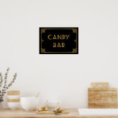 Poster Gatsby panneau mariage inspiré CANDY BAR (Cuisine)