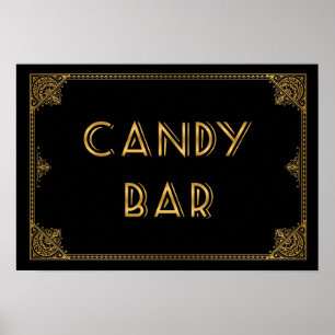 Poster Gatsby panneau mariage inspiré CANDY BAR
