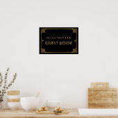Poster Gatsby signe mariage inspiré Guest Book (Cuisine)