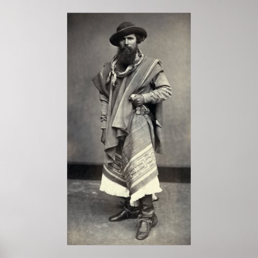 Poster Gaucho de la République argentine 1868 (Devant)