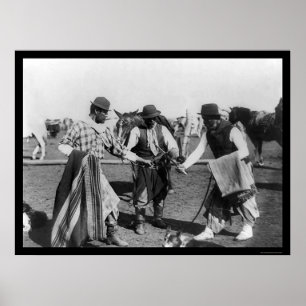 Poster Gauchos dans un Faux combat d'épée en Argentine