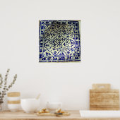 Poster Gaudi's Park Guell Mosaic Tiles Barcelone (Cuisine)