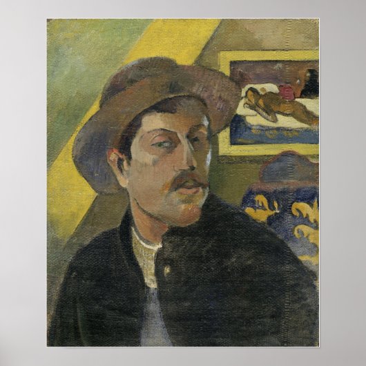 Poster Gauguin - Autoportrait Avec Un Casquette 1893 (Devant)