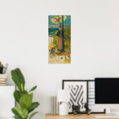 Poster Gauguin - Breton Girl Spinning 1889 (Bureau à domicile)