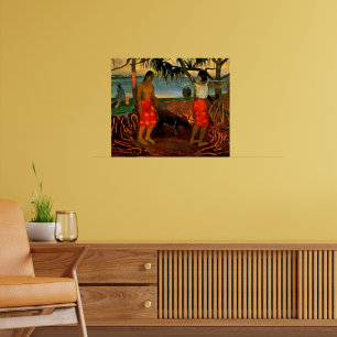 Poster Gauguin - Sous l'arbre de pandanus
