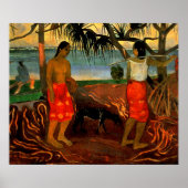 Poster Gauguin - Sous l'arbre de pandanus (Devant)