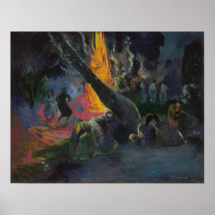 Poster Gauguin - Upa Upa (The Fire Dance) 1891