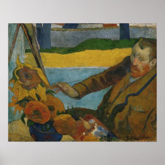 Poster Gauguin - Vincent Van Gogh Peinture Tournesols (Devant)