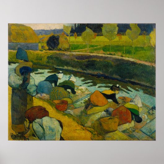 Poster Gauguin - Washerwomen 1888 (Devant)