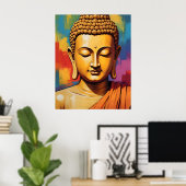 Poster Gautama Bouddha Fusion d'art populaire (Bureau à domicile)