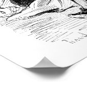 Poster Gavarni : un homme fume une longue pipe (Coin)