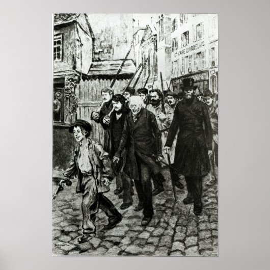 Poster Gavroche à la tête d'une manifestation (Devant)