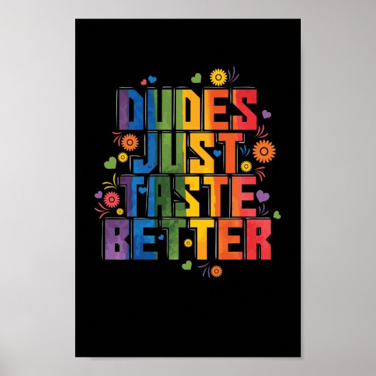 Poster Gay Dudes Just Taste Better (Devant)