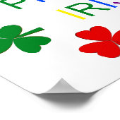 Poster Gay Fier Irlandais LGBT Rainbow Shamrocks (Coin)