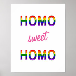 Poster Gay Funny Homo Sweet Homo
