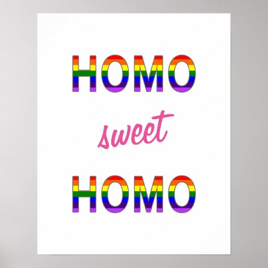 Poster Gay Funny Homo Sweet Homo (Devant)