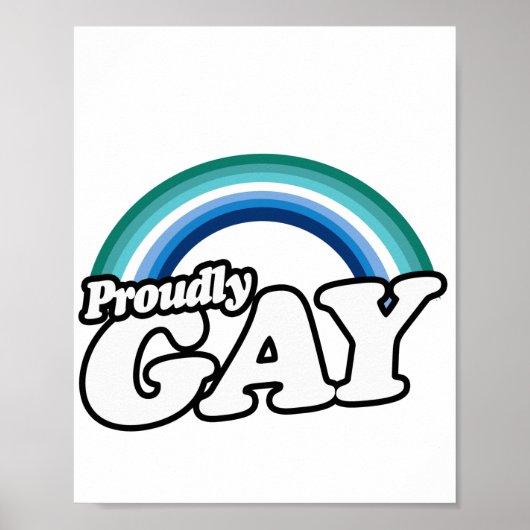 Poster Gay masculin et fier (Devant)
