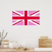 Poster GAY PRIDE britannique (Union Jack rose) (Drapeau b (Cuisine)
