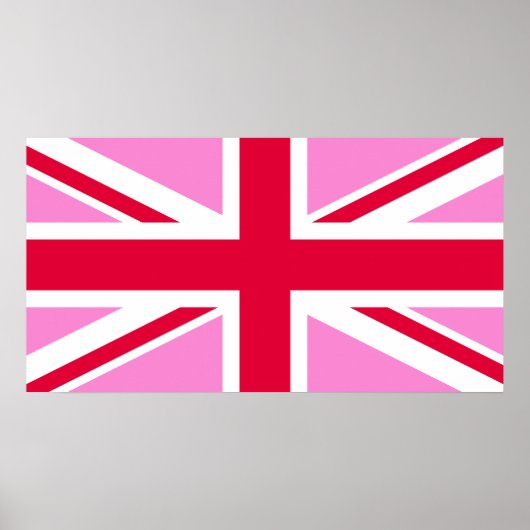 Poster GAY PRIDE britannique (Union Jack rose) (Drapeau b (Devant)