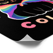 Poster Gay Pride Chat - Kawaii Rainbow Kitty - Portez vot (Coin)