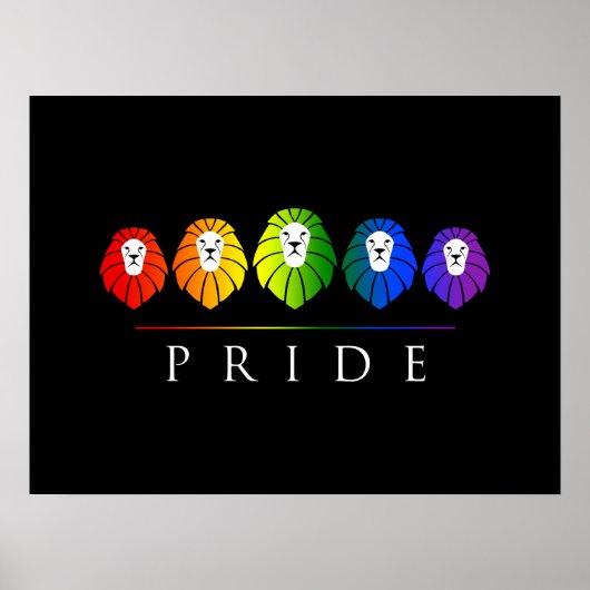 Poster Gay pride des Lions - LGBTQ (Devant)