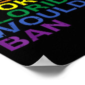 Poster Gay Pride en direct comme un livre Floride interdi (Coin)