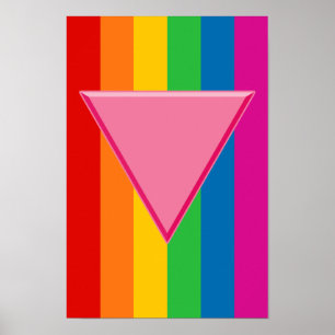 Poster Gay Pride Pink Triangle
