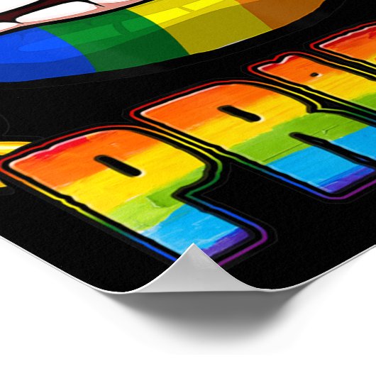 Poster Gay pride Rainbow Lips Lèvres LGBT Mois de sensibi (Coin)