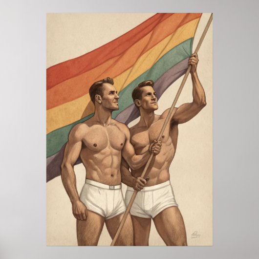 Poster gay pride vintage (Devant)