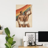 Poster gay pride vintage (Bureau à domicile)
