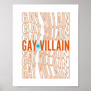 Poster Gay Villain Mème Drôle LGBT Gay pride Lesbian
