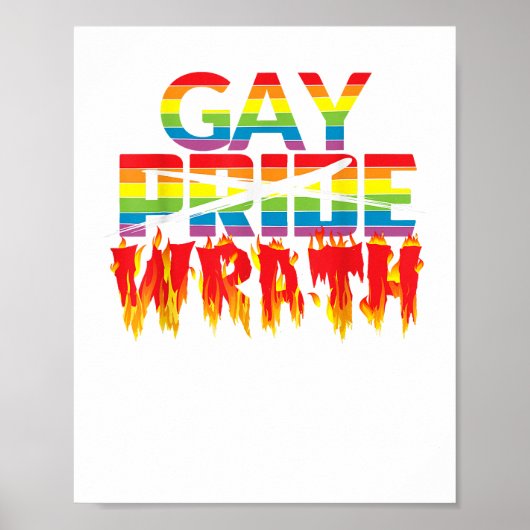 Poster Gay Wrath Not Gay pride - Juillet Célébration T Ch (Devant)
