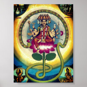 Poster Gayatri Mantra (personnification en tant que déess