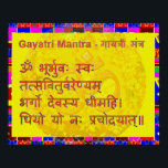 Poster Gayatri n OM Mantra par Naveen Joshi<br><div class="desc">Type de papier : Value Poster Paper (Matte) Vos murs sont le reflet de vous. Personnalisez-les avec vos citations, illustrations et designs favoris imprimés sur des posters par Zazzle ! Choisissez parmi 5 types de papier unique et plusieurs tailles pour créer le poster parfait. 45 livres, 7, 5 points d'épaisseur...</div>