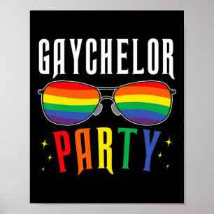 Poster Gaychelor Gay Lesbian Lgbtq Pride Bachelor Party W