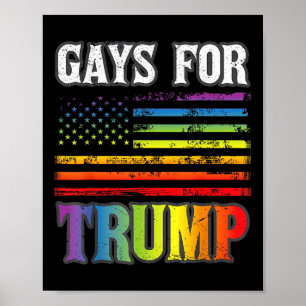 Poster Gays For Trump Lgbt Pride Gay Rainbow Flag Vote Re