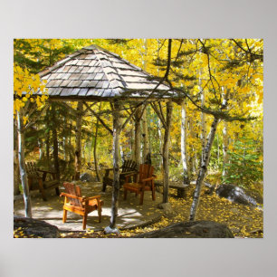 Poster Gazebo "Aspen Hideaway", automne