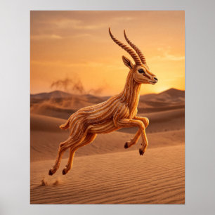 Poster Gazelle Churro au Sucre Cannelle